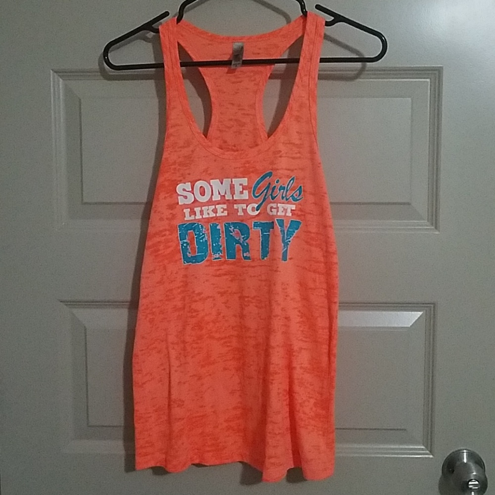 Orange graphic tank top